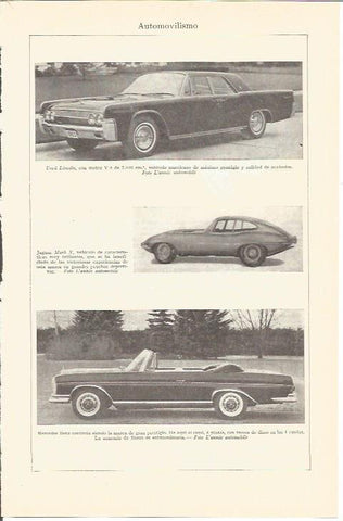LAMINA V05190: Ford Lincoln y Jaguar Mark X