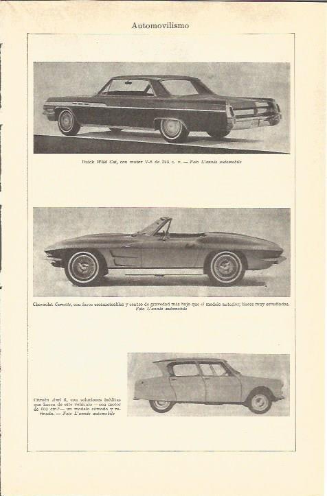 LAMINA V05189: Buick Wild Cat y Chevrolet Corvette