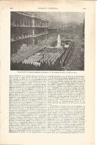 LAMINA V05080: Conmemoracion fecha del armisticio en Londres en 1935