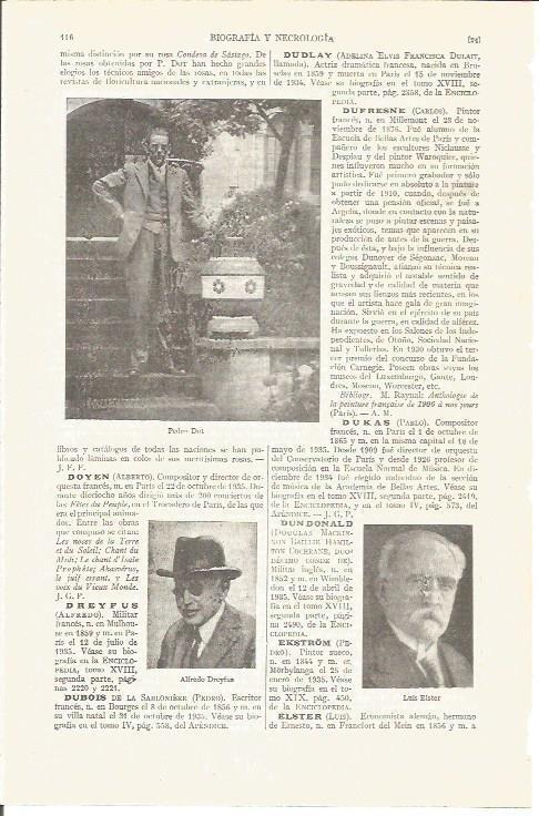 LAMINA V04966: Pedro Dot, Alfredo Dreyfus y Luis Elster