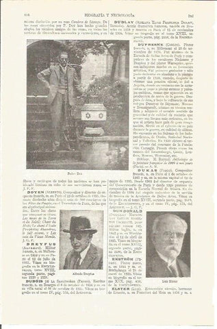 LAMINA V04966: Pedro Dot, Alfredo Dreyfus y Luis Elster