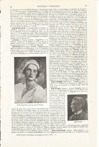 LAMINA V04964: Sofia Luisa Thyra, reina de Belgica y Jorge Baillet