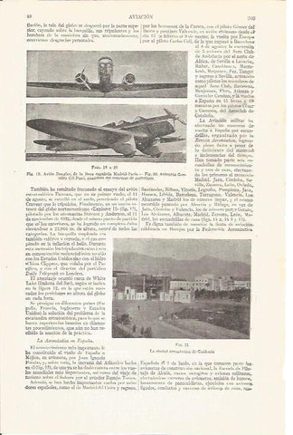 LAMINA V04961: Avioneta Gonzalez Gil-Pazo y ciudad aeronautica de Guidonia