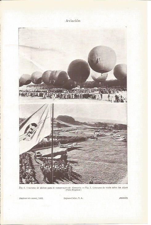 LAMINA V04958: Concurso de globos en Alemania y en los Alpes