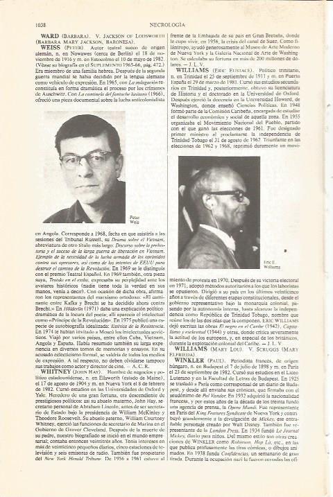 LAMINA V04925: Peter Weis y Eric E. Williams
