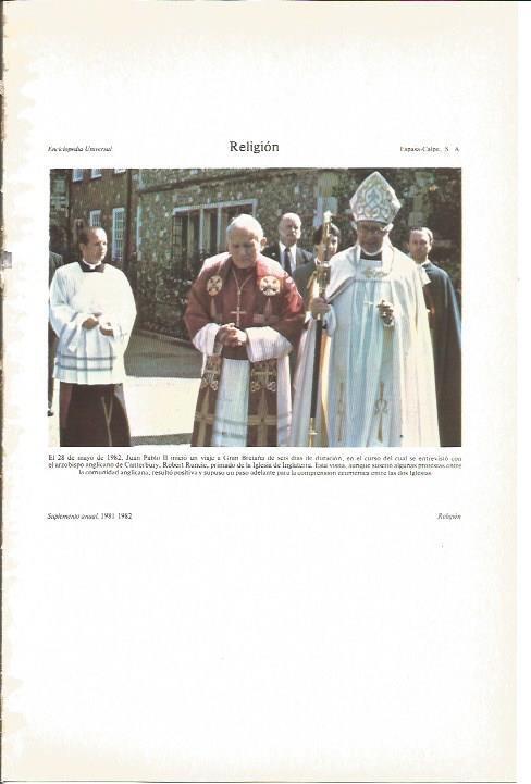 LAMINA V04936: Juan Pablo II y Robert Runcie