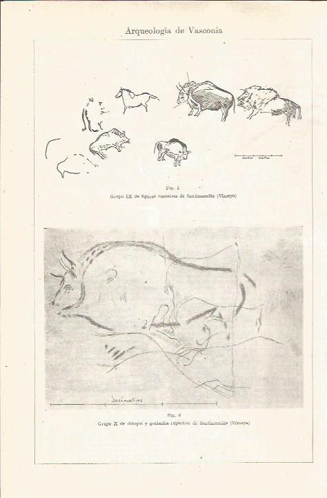 LAMINA V04952: Dibujos rupestres de Santimamiñe, Vizcaya