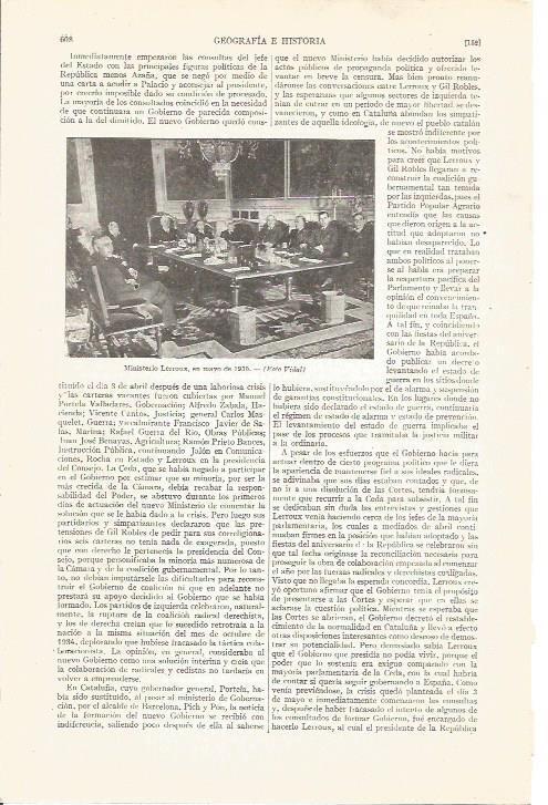 LAMINA V05047: Ministerio Lerroux en mayo 1935