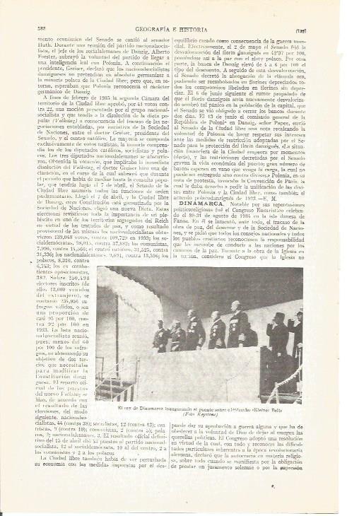 LAMINA V05044: El Rey de Dinamarca en inaguracion de un puente