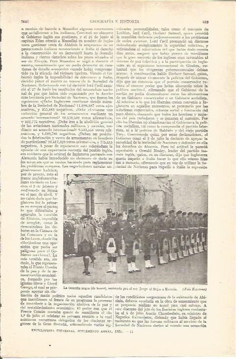 LAMINA V05076: La guardia negra revistada por el rey Jorge en Escocia