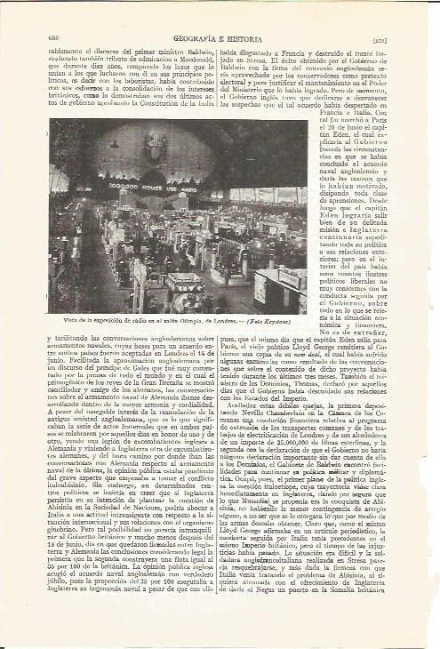 LAMINA V05075: Exposicion de radio en salon Olimpia, Londres