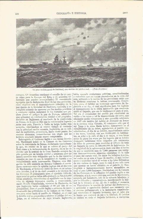 LAMINA V05074: Gran revista naval de Spithead