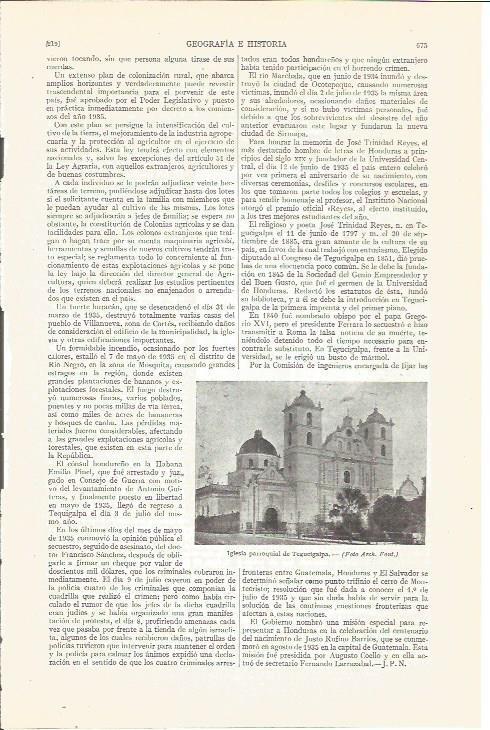 LAMINA V05070: Iglesia en Tegucigalpa, Honduras