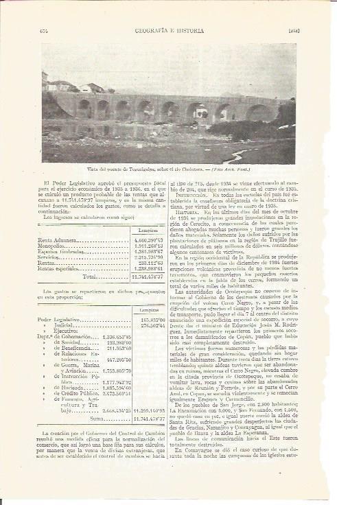 LAMINA V05069: Puente Tegucigalpa sobre rio Choluteca