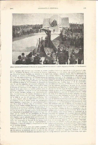 LAMINA V05062: Albert Lebrum inagurando monumento a Andres Maginot