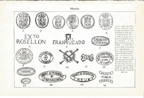 LAMINA V05014: Timbres de franquicia postal