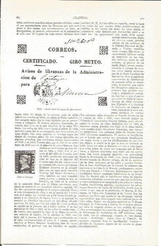 LAMINA V05012: Sobre para libranzas de giro mutuo 1852