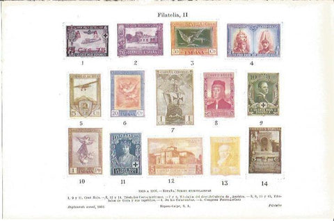 LAMINA V05011: Sellos de España, series especulativas de 1926 a 1930