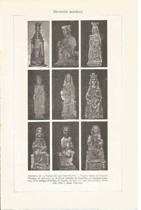 LAMINA V05004: Imagenes de la Virgen, Pais Vasco