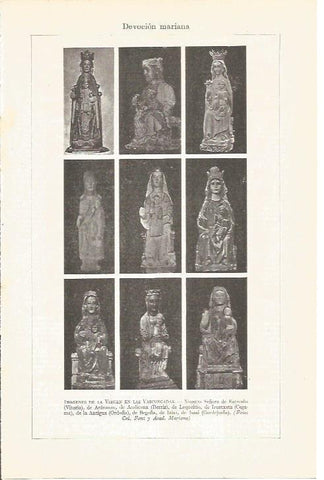 LAMINA V05004: Imagenes de la Virgen, Pais Vasco