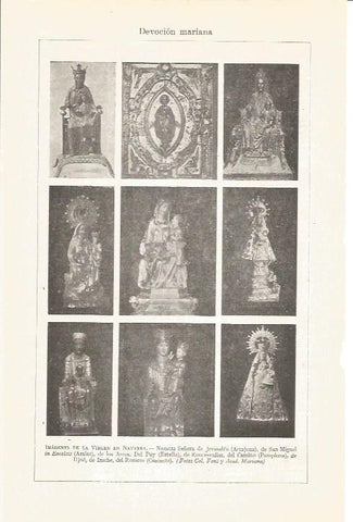 LAMINA V05002: Imagenes de la Virgen en Navarra