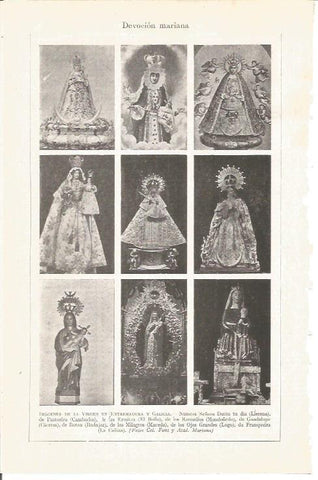 LAMINA V05000: Imagenes de la Virgen en Extremadura y Galicia