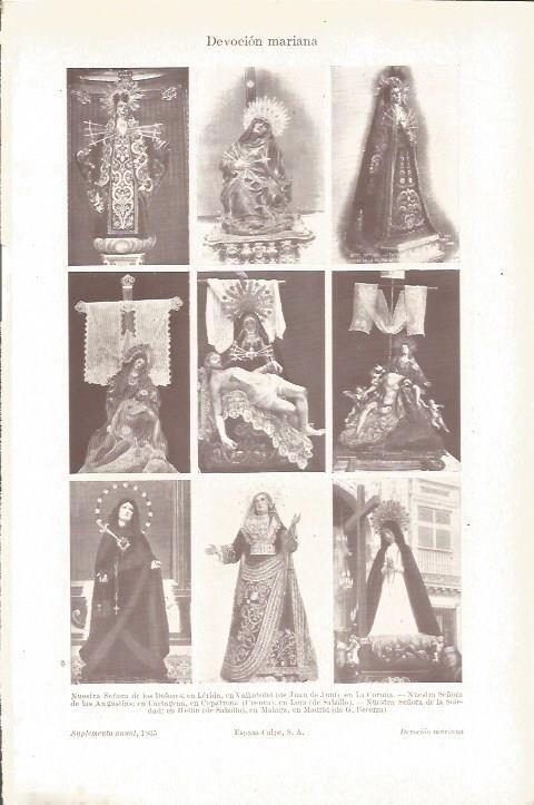 LAMINA V04999: Imagenes varias de la Virgen