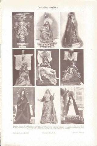 LAMINA V04999: Imagenes varias de la Virgen