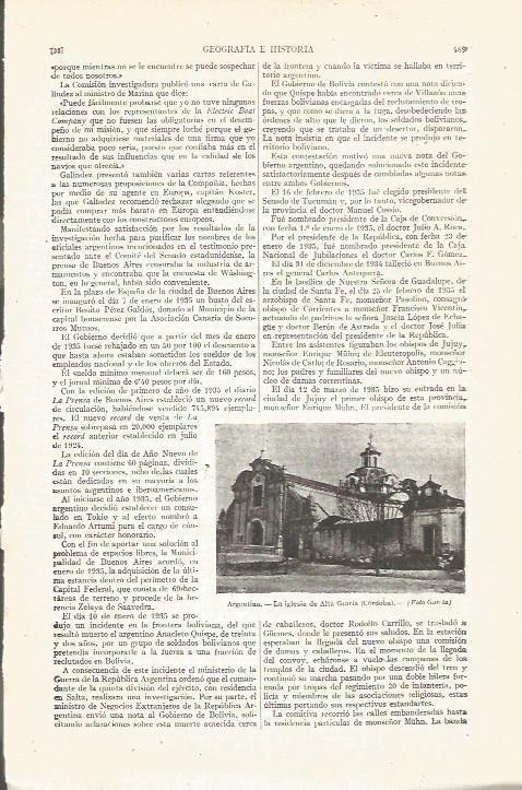 LAMINA V05030: Iglesia de Alta Gracia en Cordoba, Argentina