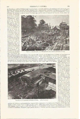 LAMINA V05028: Hundimiento en el Metropolitado en Berlin