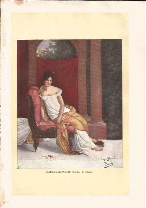 LAMINA V05476: Madama Recamier, por Gerard
