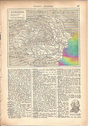 LAMINA V05495: Mapa de Rumania