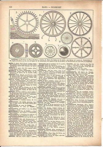 LAMINA V05494: Tipos de ruedas
