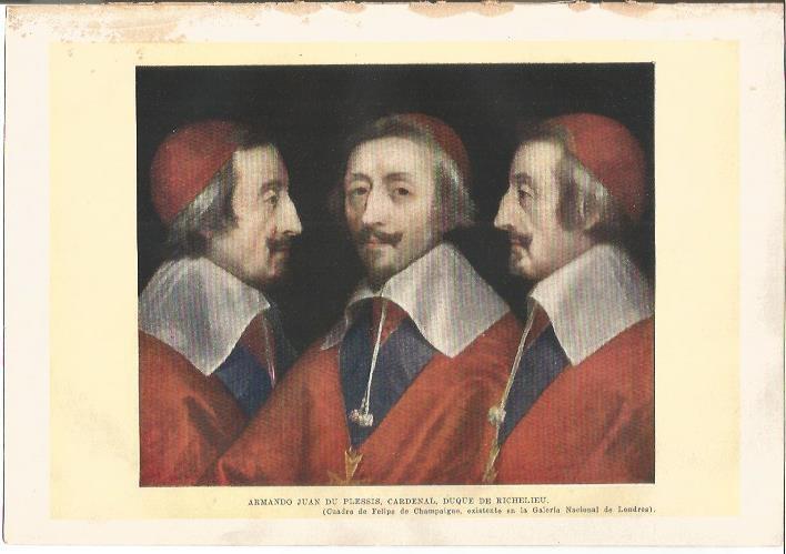 LAMINA V05485: Cardenal duque de Richelieu, por F. de Champaigne