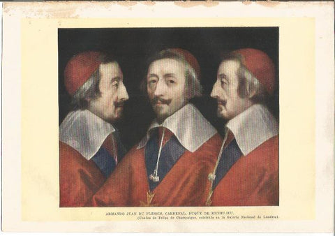 LAMINA V05485: Cardenal duque de Richelieu, por F. de Champaigne