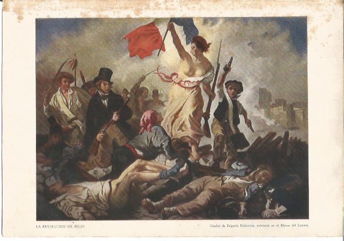 LAMINA V05483: La revolucion de julio, por Eugenio Delacroix