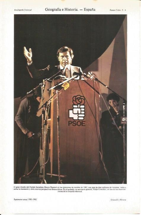 LAMINA V05456: Felipe Gonzalez en campaña electoral 1982
