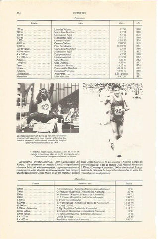 LAMINA V05420: Carl Lewis y Josep Marin