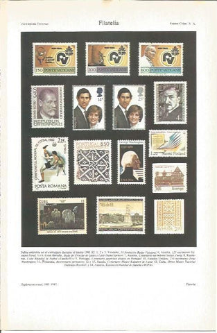 LAMINA V05435: Sellos emitidos en el extranjero bienio 1981-82