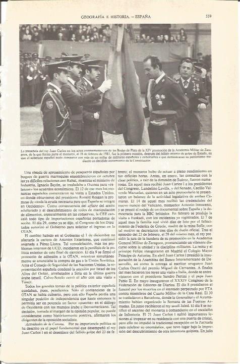 LAMINA V05455: Juan Carlos I en Academina Militar de Zaragoza 1981
