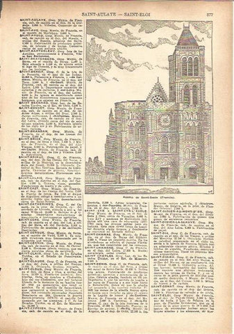 LAMINA V05500: Abadia de Saint-Denis, Francia
