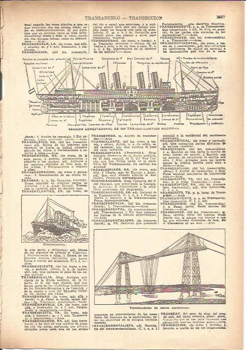 LAMINA V05543: Seccion longitudinal de un transatlantico moderno