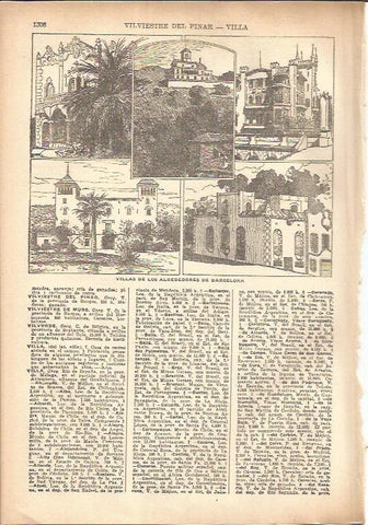 LAMINA V05570: Villas de los alrededores de Barcelona