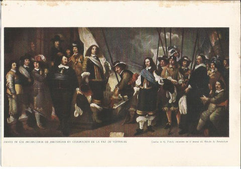 LAMINA V05566: Fiesta de los arcabuceros de Amsterdam en celebracion Paz Vestfalia, por G. Flinck