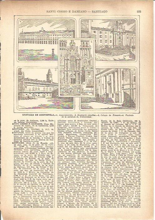 LAMINA V05513: Dibujos varios de Santiago de Compostela