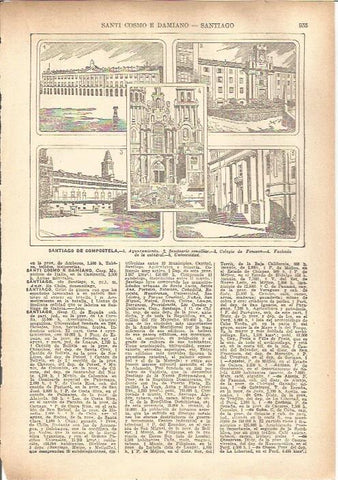 LAMINA V05513: Dibujos varios de Santiago de Compostela