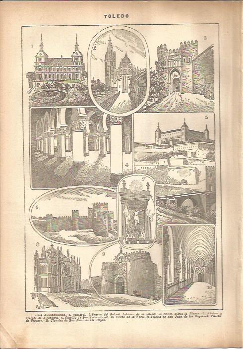 LAMINA V05536: Dibujos varios de Toledo