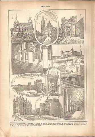 LAMINA V05536: Dibujos varios de Toledo