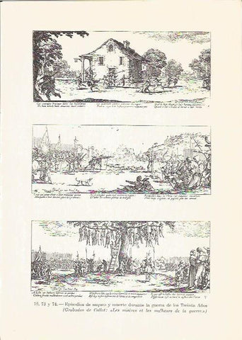 LAMINA V05301: Episodios de saqueo, grabados de Callot