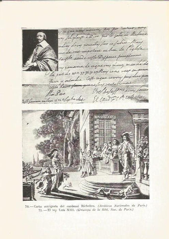 LAMINA V05299: Carta autografa del cardenal Richelieu y Luis XIII